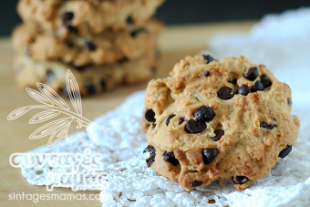 Μπισκότα (Cookies) νηστίσιμα με σταγόνες σοκολάτας Μπισκότα (Cookies) νηστίσιμα με σταγόνες σοκολάτας